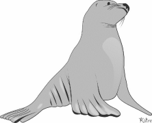 sea ​​Lion ໜ້າສີທີ່ສາມາດພິມໄດ້